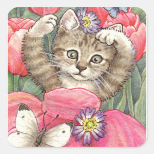 Tulip Kitten stickers