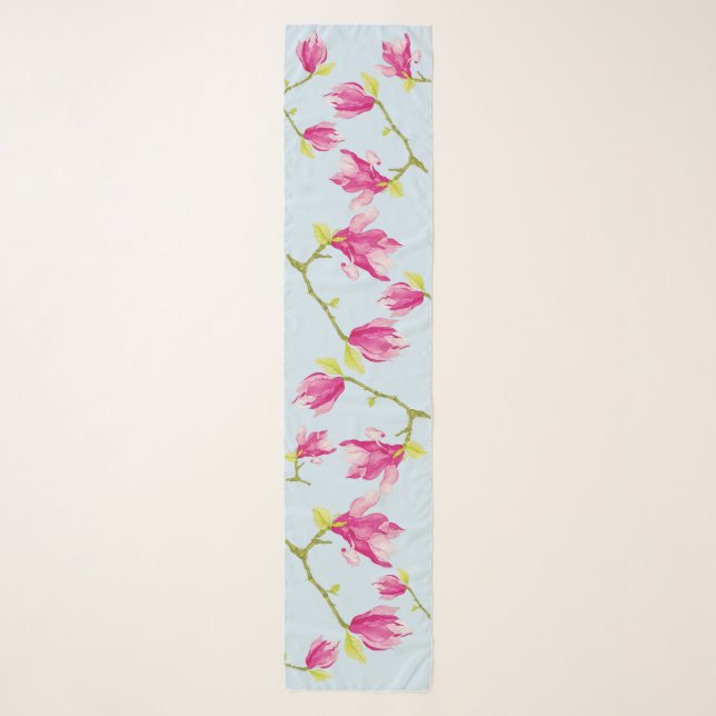 Tulip Magnolias on a Scarf (Front)