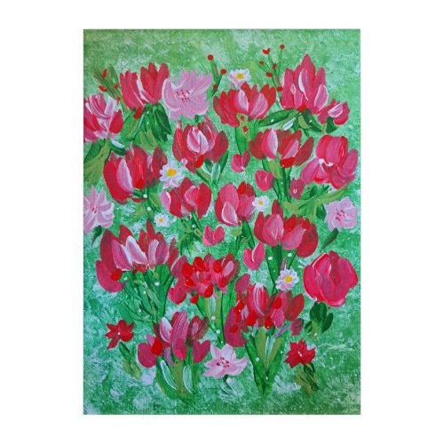 Tulip Mania Floral Acrylic Wall Art