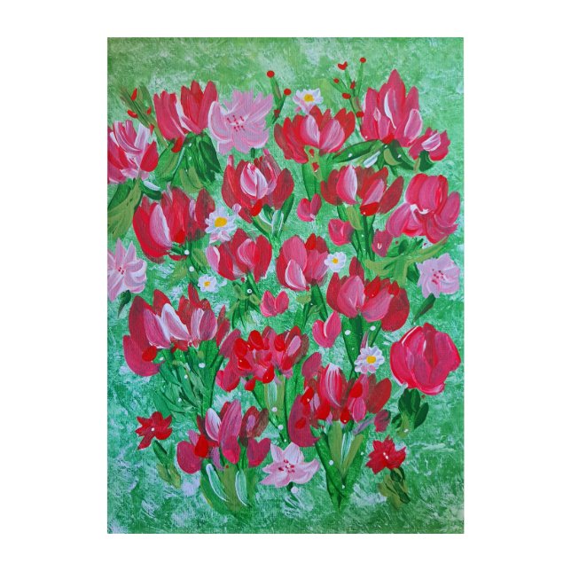 Tulip Mania Floral Acrylic Wall Art (Front)