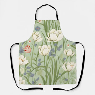 Tulip Meadow in Sage Green Apron