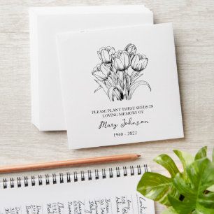 Tulip Memorial Funeral Seed Envelope