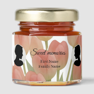 Tulip memorial honey jar favor favors