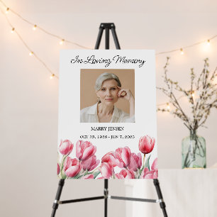 Tulip Memorial Photo Funeral Foam Board