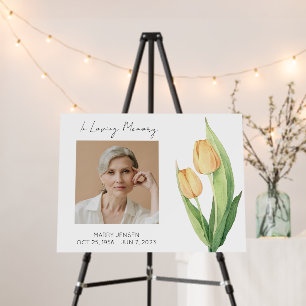 Tulip Memorial Photo Funeral Foam Board