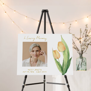 Tulip Memorial Photo Funeral Foam Board