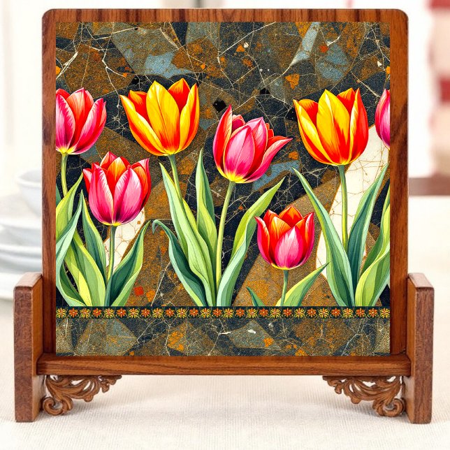 Tulip Mosaic Charm Ceramic Tile (Creator Uploaded)