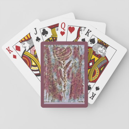 Tulip mosaic poker cards
