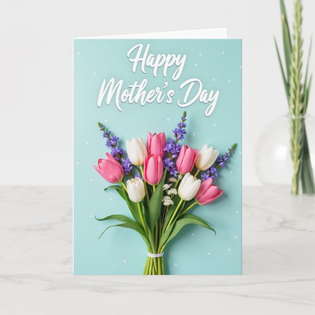 Tulip Mother Day Bouquet Card (Front)