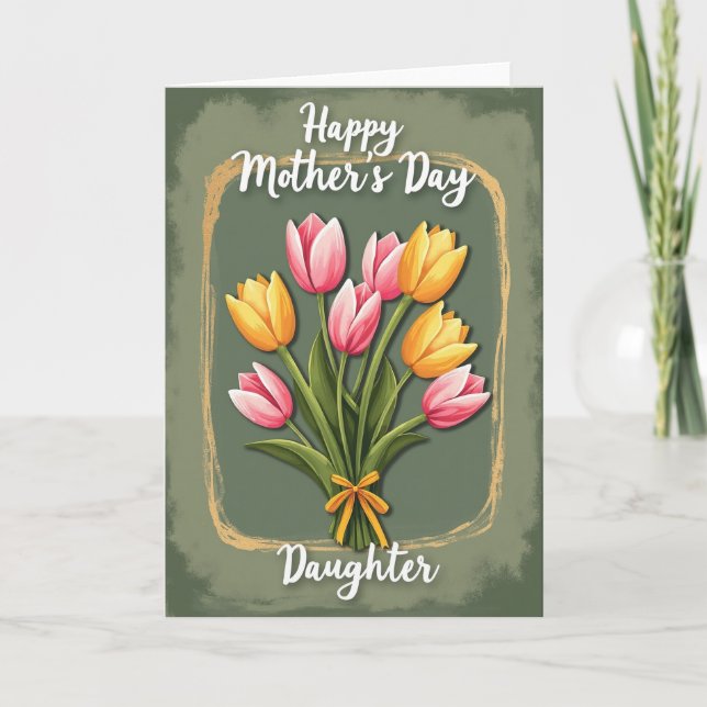 Tulip Mothers Day Bloom Card (Front)