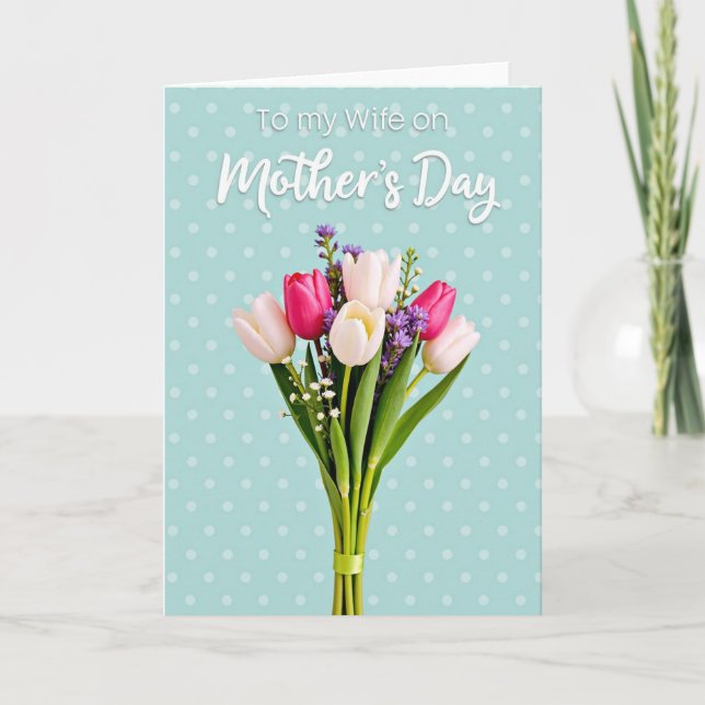 Tulip Mothers Day Blossom Card (Front)