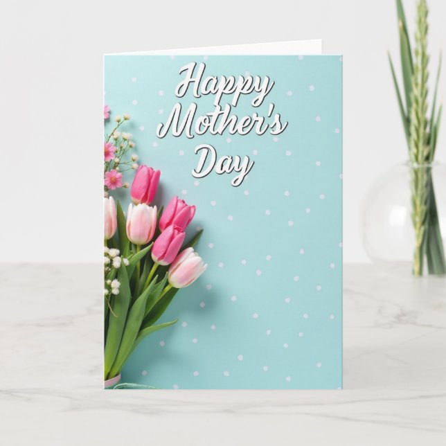 Tulip Mothers Day Bouquet Card (Front)