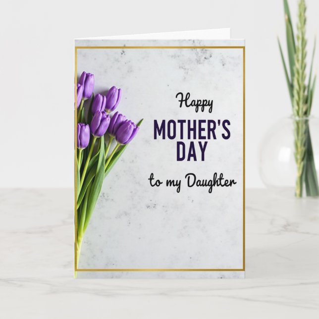 Tulip Mothers Day Daughter Card (Front)