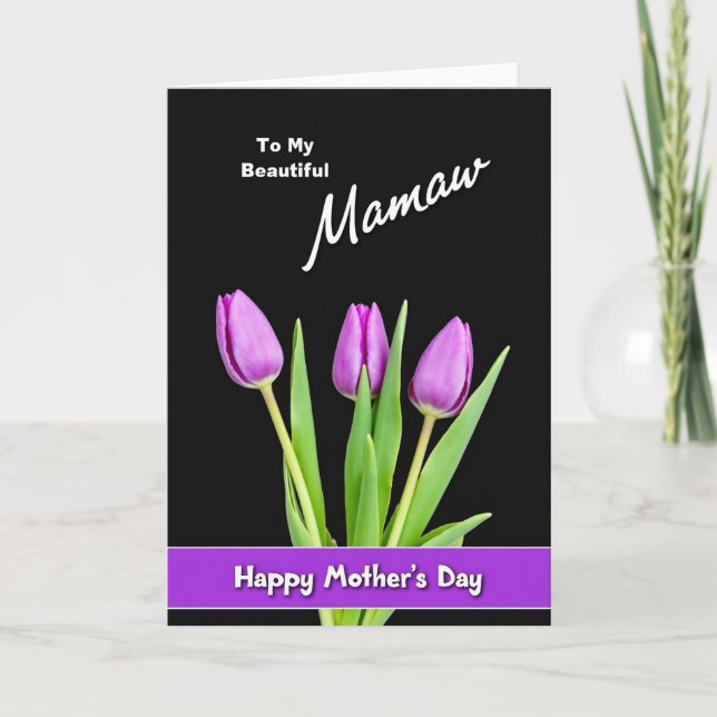 Tulip Mothers Day Memory Card (Front)