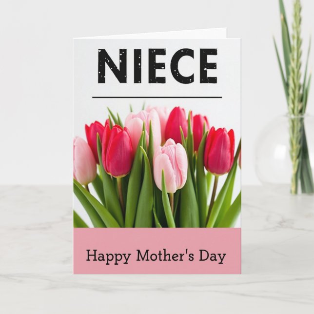 Tulip Mothers Day Niece Card (Front)