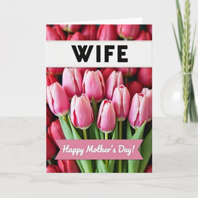 Tulip Mothers Day Photo Card (Front)