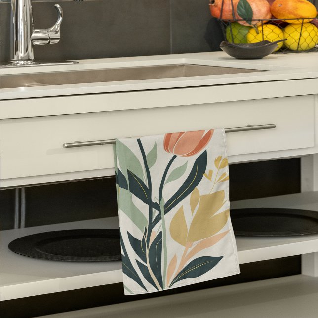 Tulip Nature Themed  Kitchen Towel (Tulip Nature Themed Kitchen Towel)