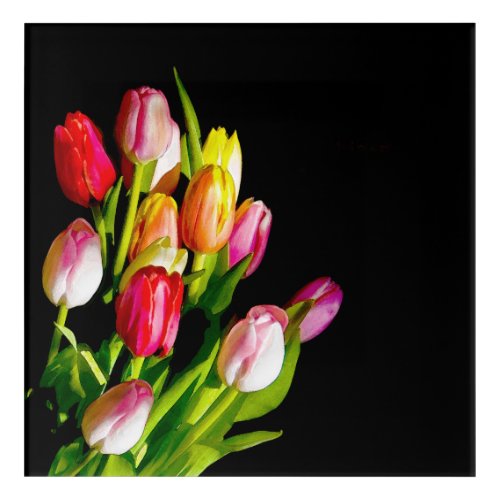 Tulip Painting _ Original Flower Art