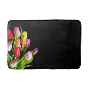 Tulip Painting - Original Flower Art Bathroom Mat