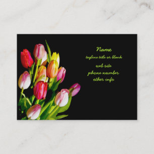 Tulip Painting - Original Flower Art Business Card