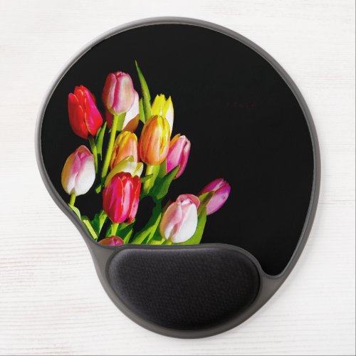 Tulip Painting _ Original Flower Art Gel Mouse Pad