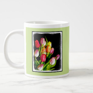 Tulip Painting - Original Flower Art Giant Coffee Mug