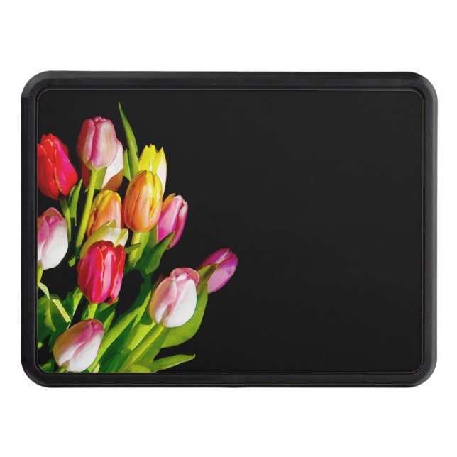 Tulip Painting - Original Flower Art Hitch Cover (Front)