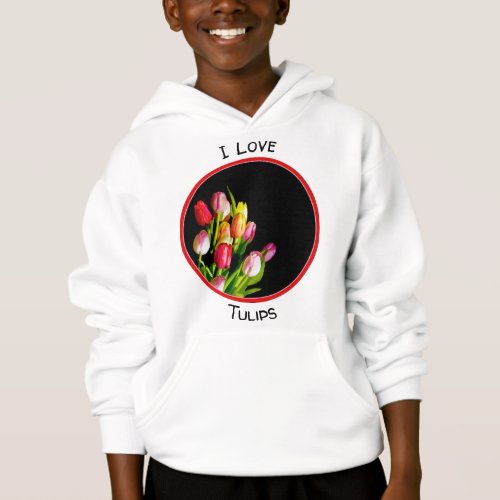 Tulip Painting _ Original Flower Art Hoodie