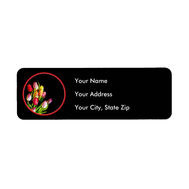 Tulip Painting - Original Flower Art Label (Front)