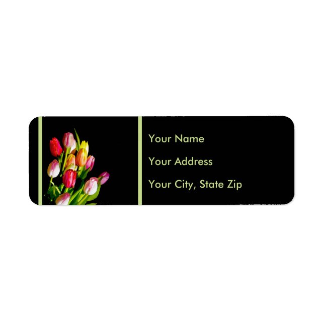 Tulip Painting - Original Flower Art Label (Front)