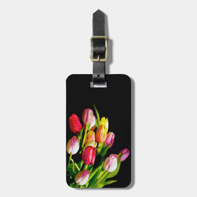 Tulip Painting - Original Flower Art Luggage Tag (Front Vertical)