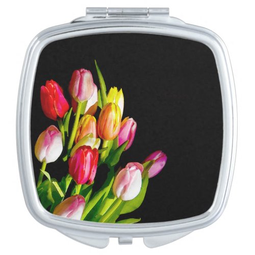 Tulip Painting _ Original Flower Art Makeup Mirror