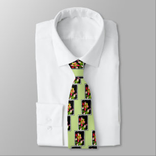 Tulip Painting - Original Flower Art Neck Tie