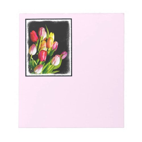 Tulip Painting _ Original Flower Art Notepad