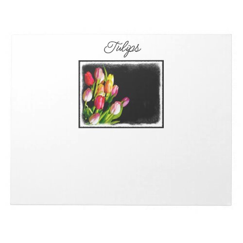 Tulip Painting _ Original Flower Art Notepad