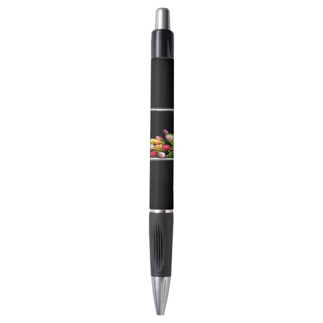 Tulip Painting - Original Flower Art Pen (Front Vertical)