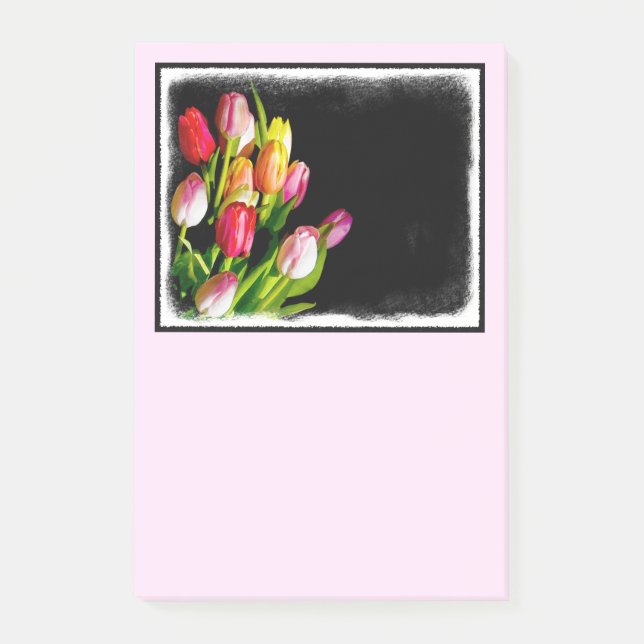 Tulip Painting - Original Flower Art Post-it Notes (Front)