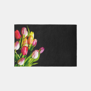 Tulip Painting - Original Flower Art Rug