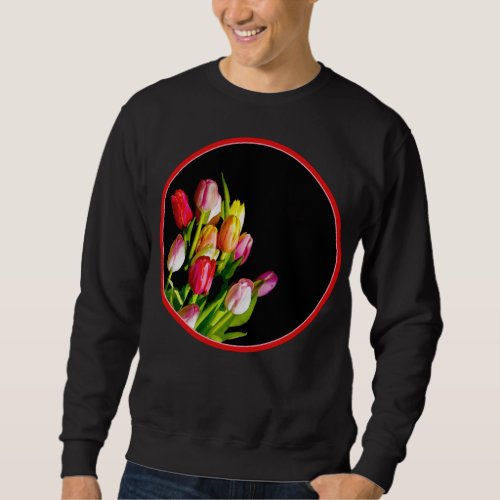 Tulip Painting _ Original Flower Art Sweatshirt