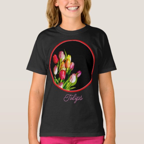 Tulip Painting _ Original Flower Art T_Shirt