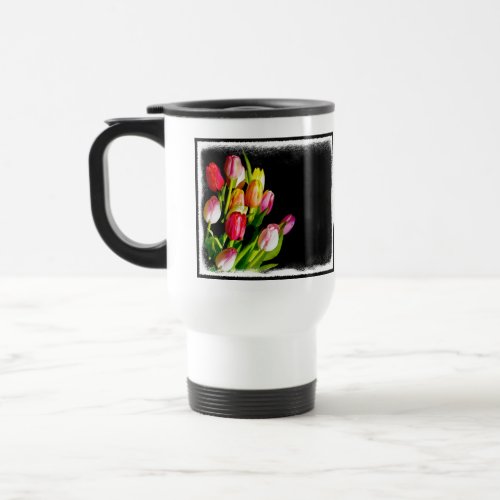 Tulip Painting _ Original Flower Art Travel Mug