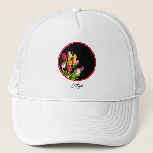 Tulip Painting _ Original Flower Art Trucker Hat