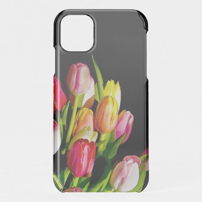 Tulip Painting - Original Flower Art Uncommon iPhone Case (Back)