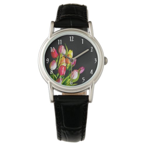 Tulip Painting _ Original Flower Art Watch