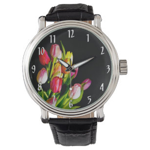 Tulip Painting - Original Flower Art Watch