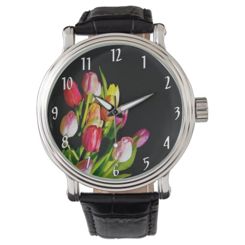 Tulip Painting _ Original Flower Art Watch