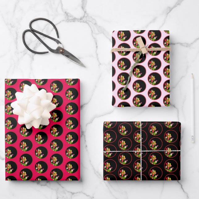 Tulip Painting - Original Flower Art Wrapping Paper Sheets (Front)
