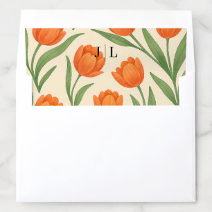 Tulip Paradise Wedding Envelope Liner