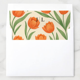 Tulip Paradise Wedding Envelope Liner