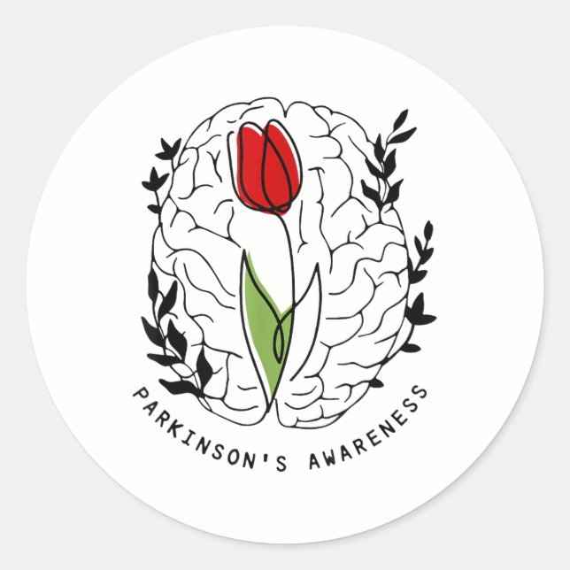 Tulip Parkinsons Awareness  Classic Round Sticker (Front)